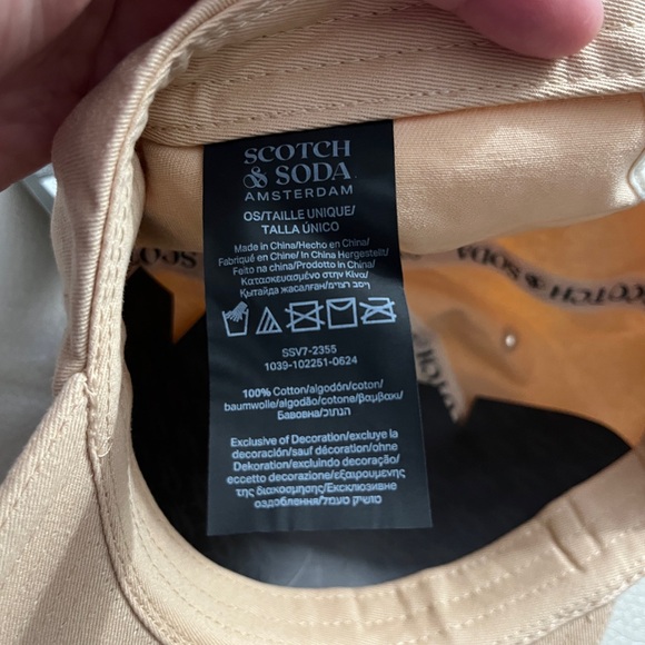 NWT - Scotch & Soda Adult Embroidered Logo Tuck Strap Baseball Cap - Picture 7 of 8